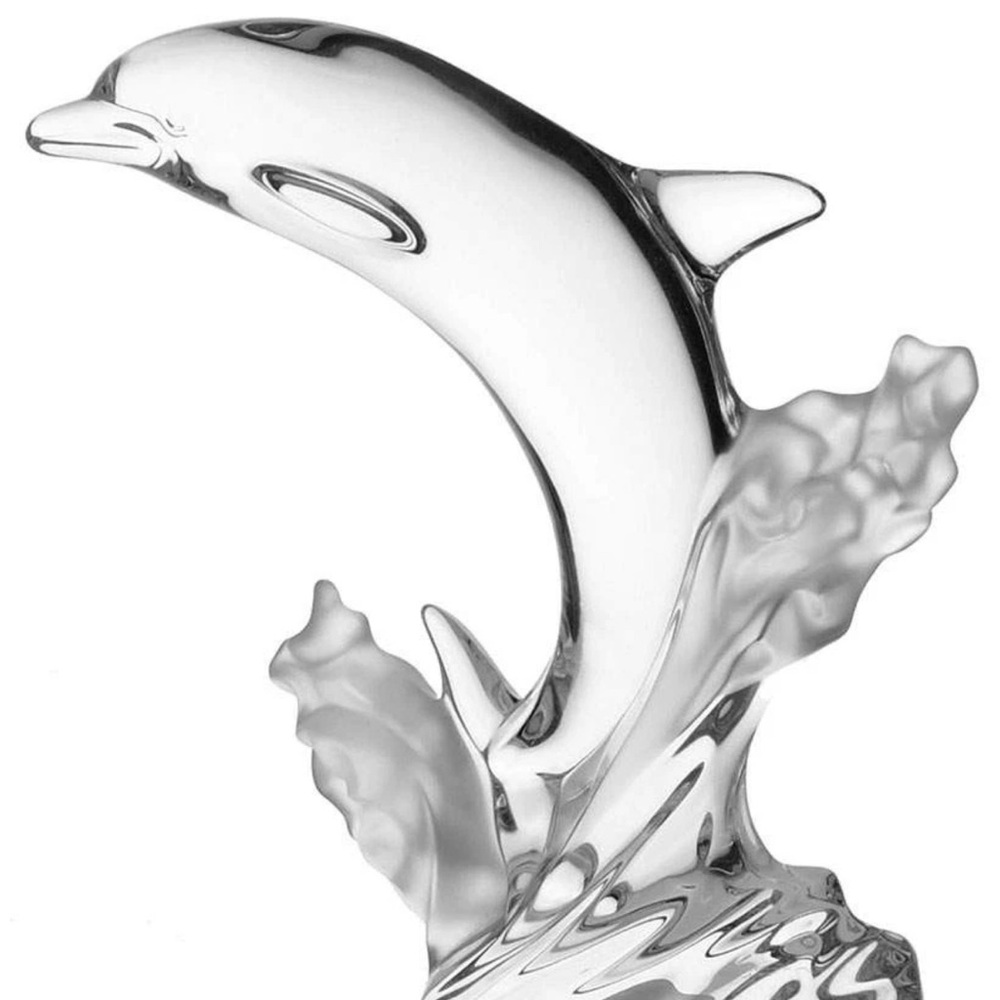 Crystal Animals By Lenox -  Magnificent Dolphin Crystal Sculpture